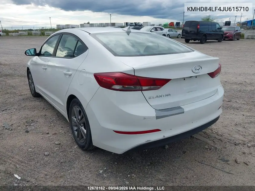 2018 HYUNDAI ELANTRA VIN KMHD84LF4JU615710 — фото 3