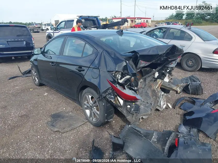 2018 HYUNDAI ELANTRA VIN KMHD84LFXJU592661 — фото 3