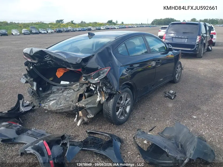 2018 HYUNDAI ELANTRA VIN KMHD84LFXJU592661 — фото 4