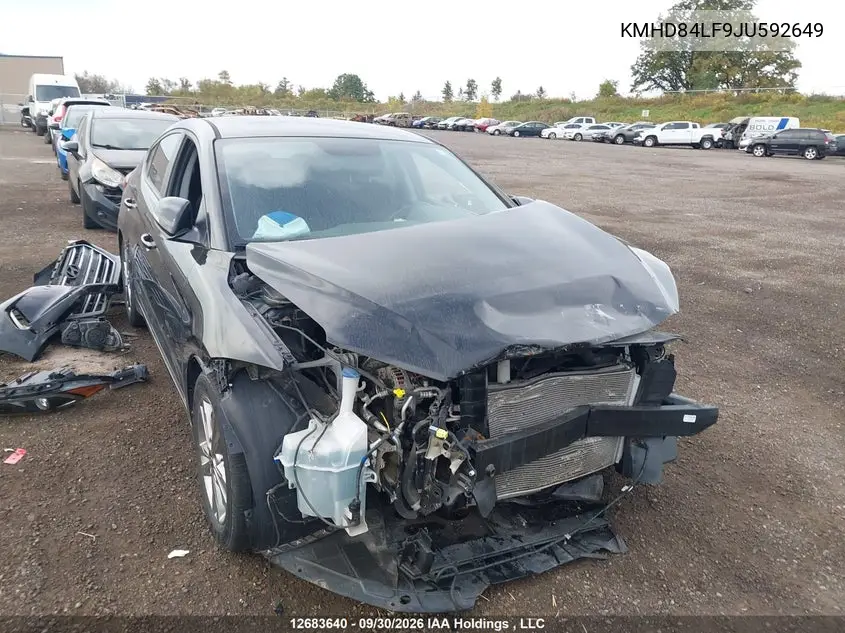 HYUNDAI ELANTRA 2018, VIN KMHD84LF9JU592649