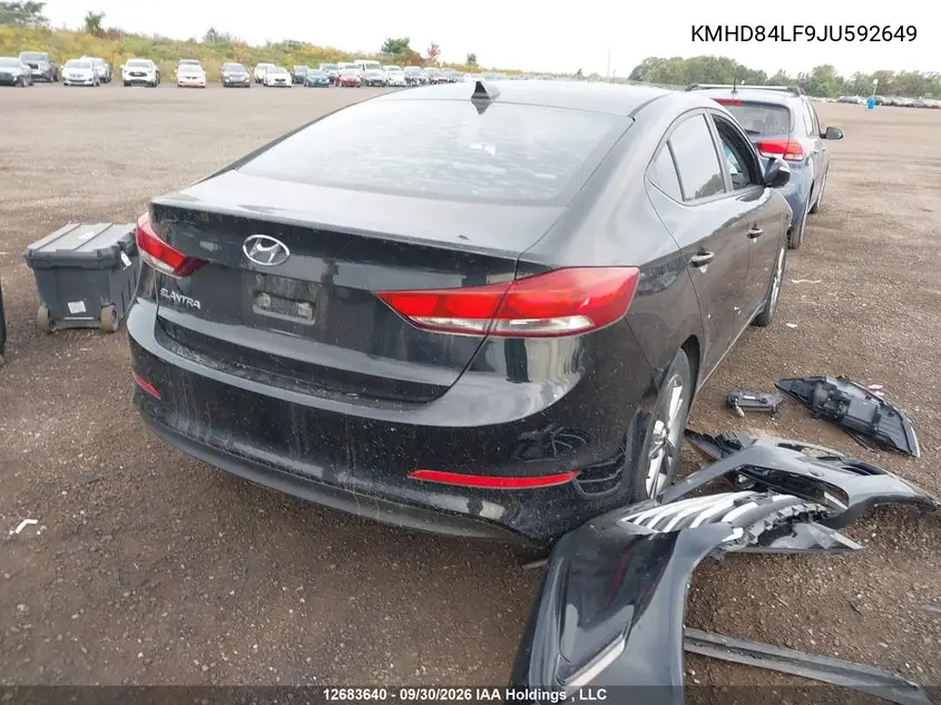 2018 HYUNDAI ELANTRA VIN KMHD84LF9JU592649 — фото 4