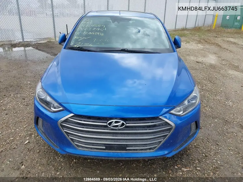 2018 HYUNDAI ELANTRA VIN KMHD84LFXJU663745 — фото 12