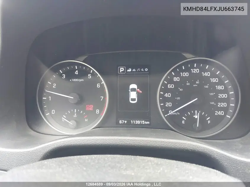 2018 HYUNDAI ELANTRA VIN KMHD84LFXJU663745 — фото 7