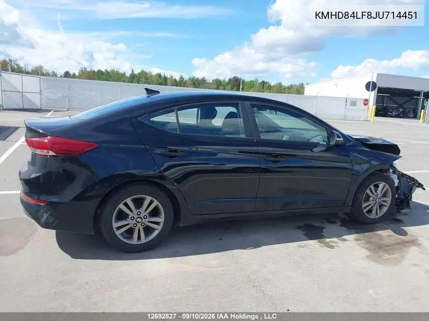 2018 HYUNDAI ELANTRA VIN KMHD84LF8JU714451 — фото 13