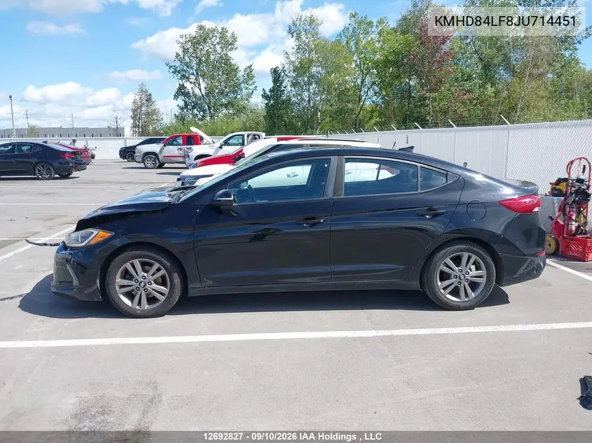 2018 HYUNDAI ELANTRA VIN KMHD84LF8JU714451 — фото 14