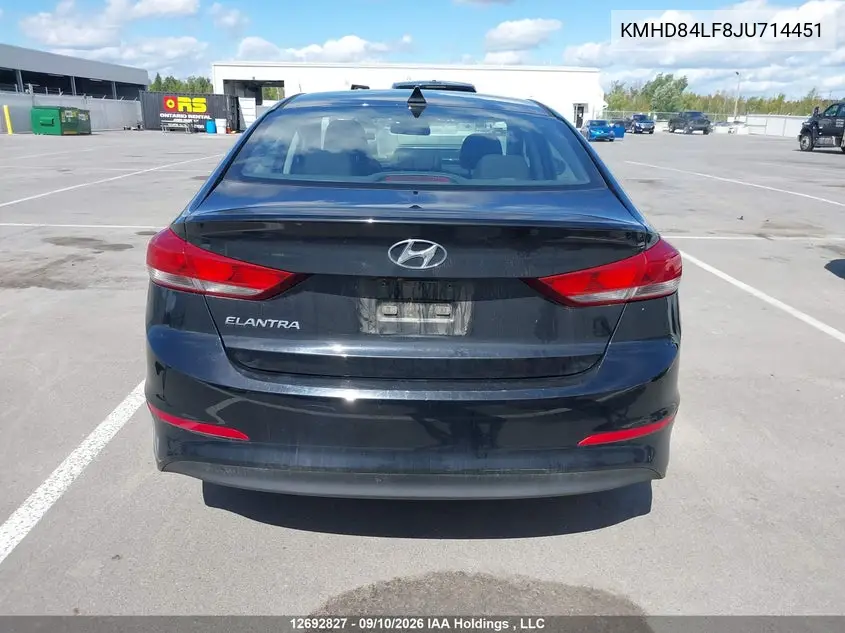 2018 HYUNDAI ELANTRA VIN KMHD84LF8JU714451 — фото 16