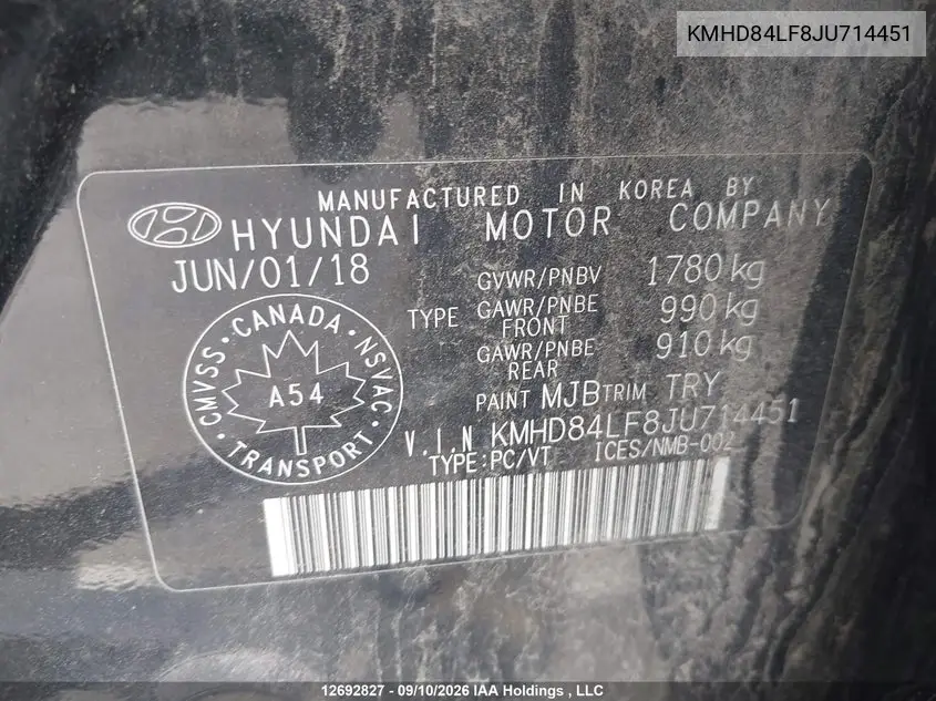 2018 HYUNDAI ELANTRA VIN KMHD84LF8JU714451 — фото 21