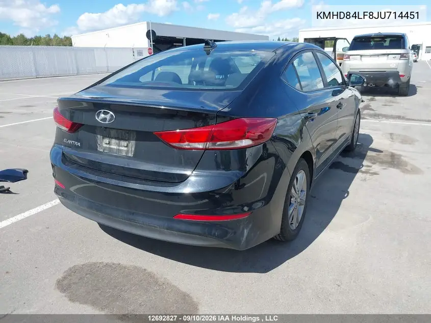 2018 HYUNDAI ELANTRA VIN KMHD84LF8JU714451 — фото 4