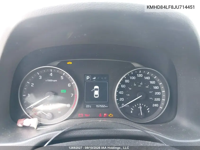 2018 HYUNDAI ELANTRA VIN KMHD84LF8JU714451 — фото 7
