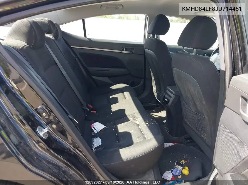 2018 HYUNDAI ELANTRA VIN KMHD84LF8JU714451 — фото 8