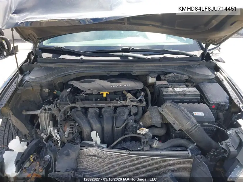 2018 HYUNDAI ELANTRA VIN KMHD84LF8JU714451 — фото 9