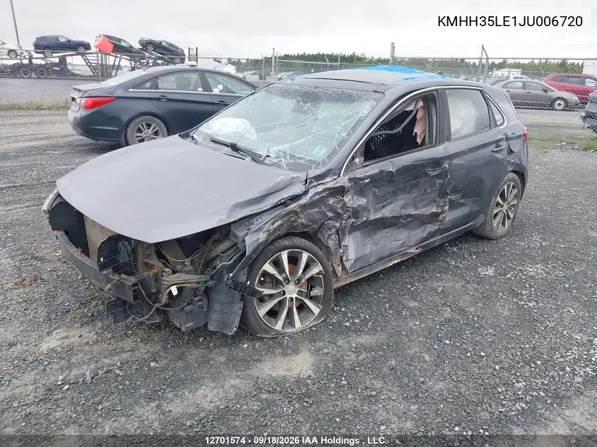 2018 HYUNDAI ELANTRA VIN KMHH35LE1JU006720 — фото 2