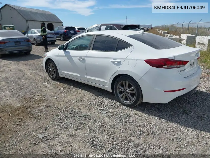 2018 HYUNDAI ELANTRA VIN KMHD84LF9JU706049 — фото 3