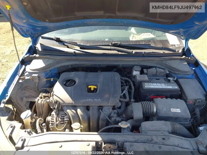 2018 HYUNDAI ELANTRA VIN KMHD84LF9JU497962 — фото 10