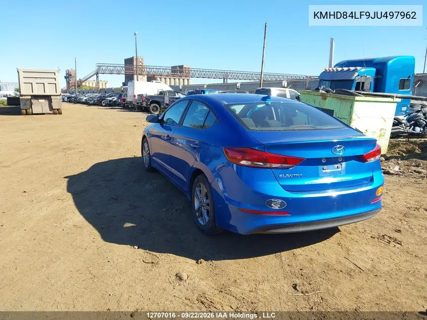 2018 HYUNDAI ELANTRA VIN KMHD84LF9JU497962 — фото 3