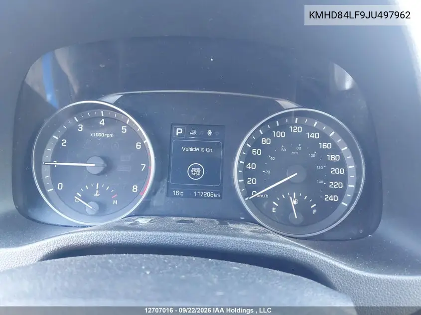 2018 HYUNDAI ELANTRA VIN KMHD84LF9JU497962 — фото 7