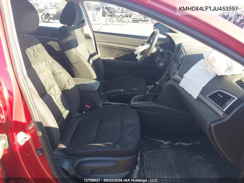 2018 HYUNDAI ELANTRA VIN KMHD84LF1JU453597 — фото 5