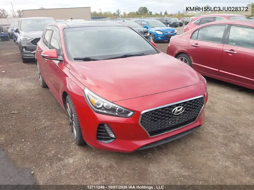 HYUNDAI ELANTRA 2018, VIN KMHH55LC3JU028372