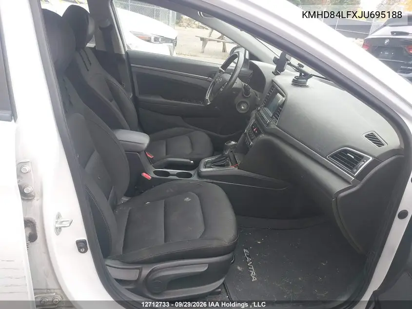 2018 HYUNDAI ELANTRA VIN KMHD84LFXJU695188 — фото 5