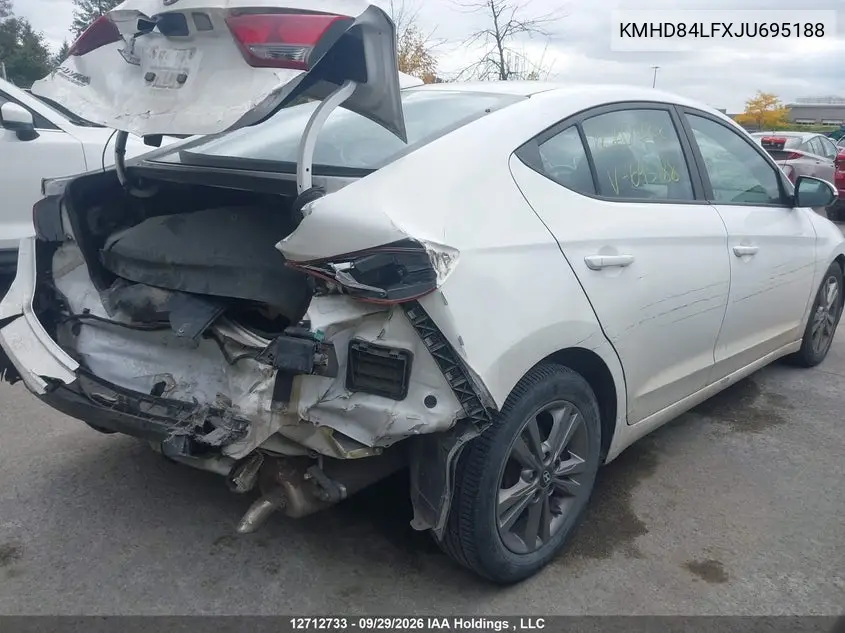 2018 HYUNDAI ELANTRA VIN KMHD84LFXJU695188 — фото 6