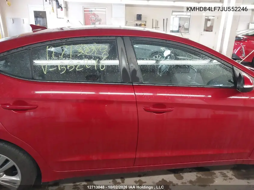 2018 HYUNDAI ELANTRA VIN KMHD84LF7JU552246 — фото 14