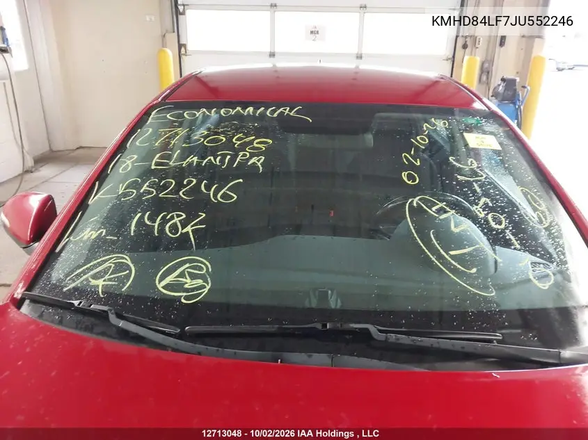 2018 HYUNDAI ELANTRA VIN KMHD84LF7JU552246 — фото 18