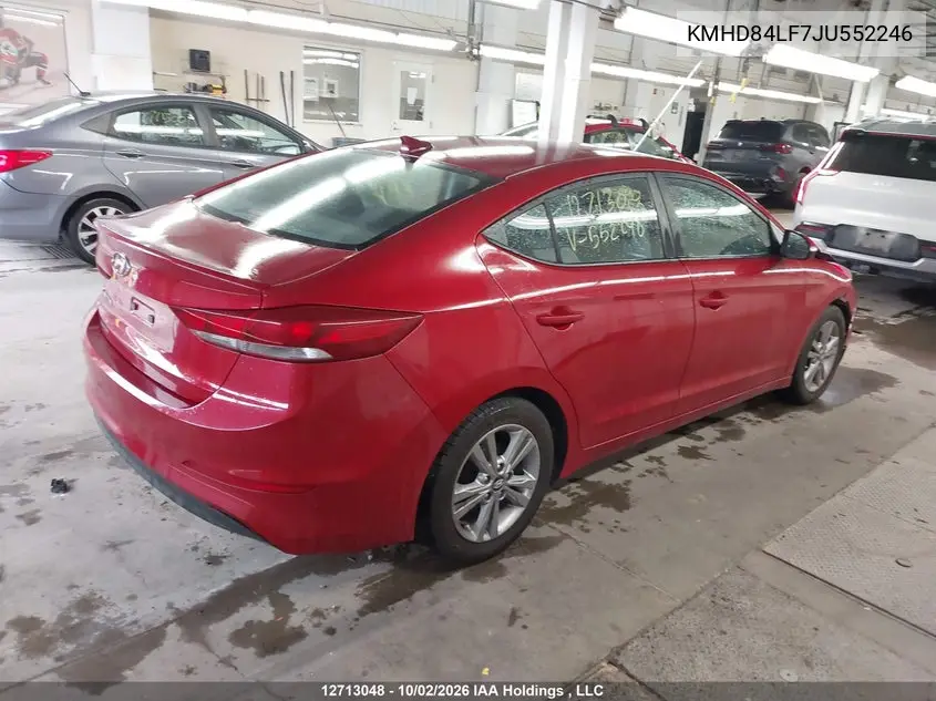 2018 HYUNDAI ELANTRA VIN KMHD84LF7JU552246 — фото 4