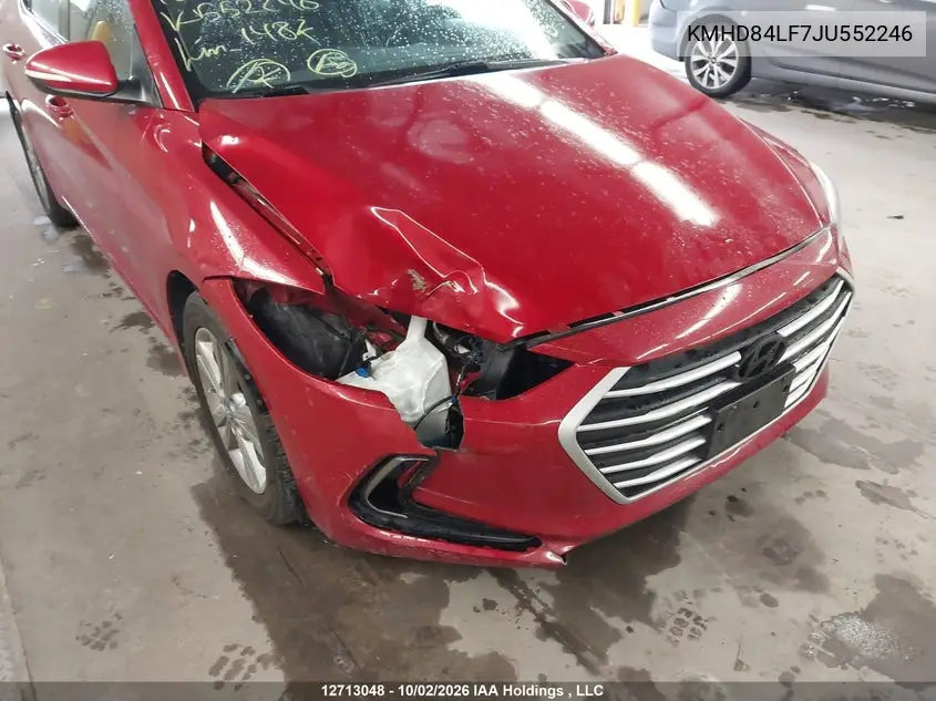 2018 HYUNDAI ELANTRA VIN KMHD84LF7JU552246 — фото 6