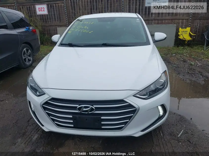 2018 HYUNDAI ELANTRA VIN KMHD84LF4JU622026 — фото 12