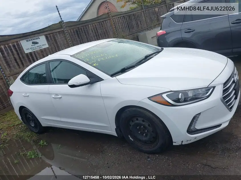 2018 HYUNDAI ELANTRA VIN KMHD84LF4JU622026 — фото 13