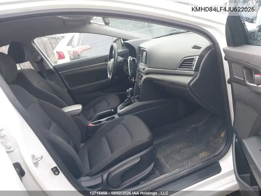 2018 HYUNDAI ELANTRA VIN KMHD84LF4JU622026 — фото 5