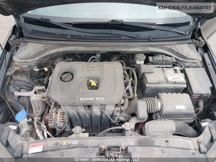2018 HYUNDAI ELANTRA VIN KMHD84LFXJU454103 — фото 10
