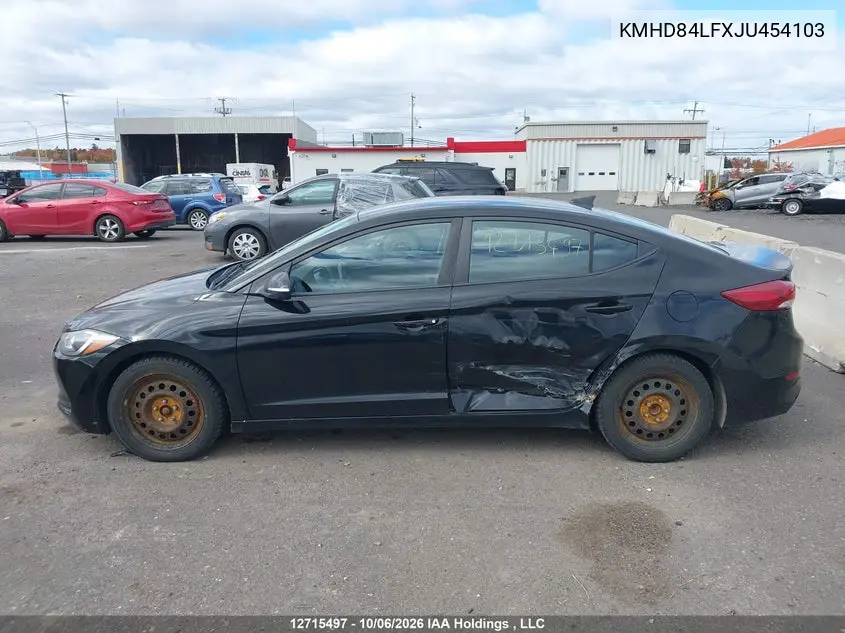 2018 HYUNDAI ELANTRA VIN KMHD84LFXJU454103 — фото 14