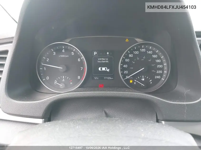 2018 HYUNDAI ELANTRA VIN KMHD84LFXJU454103 — фото 7