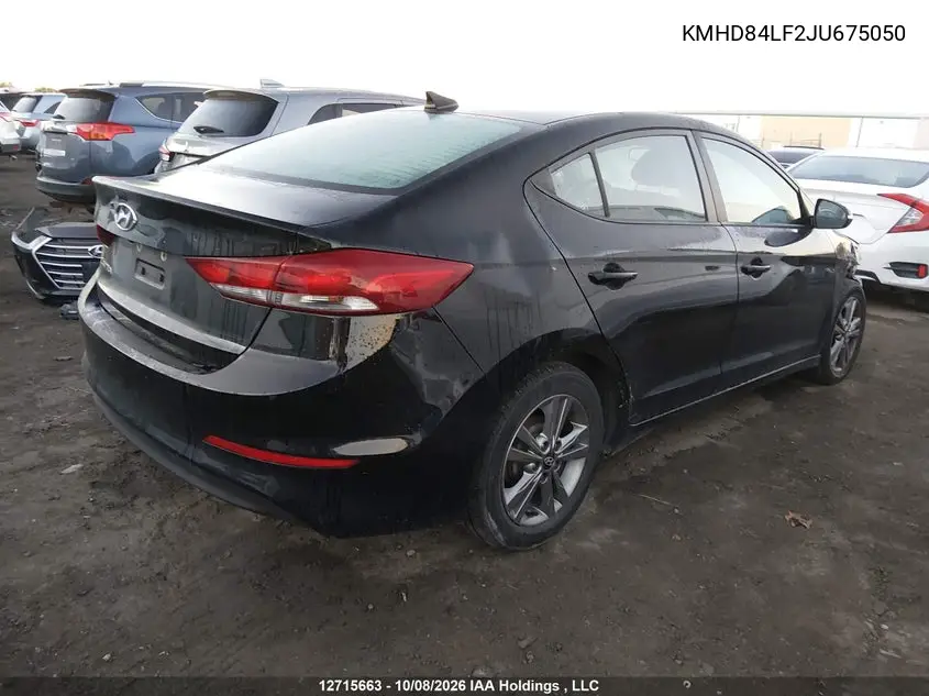 2018 HYUNDAI ELANTRA VIN KMHD84LF2JU675050 — фото 4