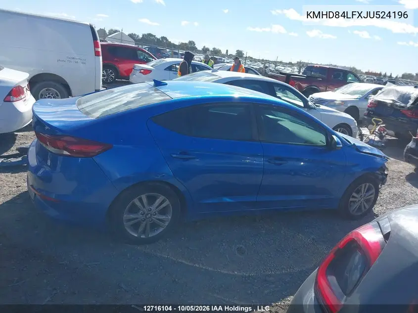 2018 HYUNDAI ELANTRA VIN KMHD84LFXJU524196 — фото 13