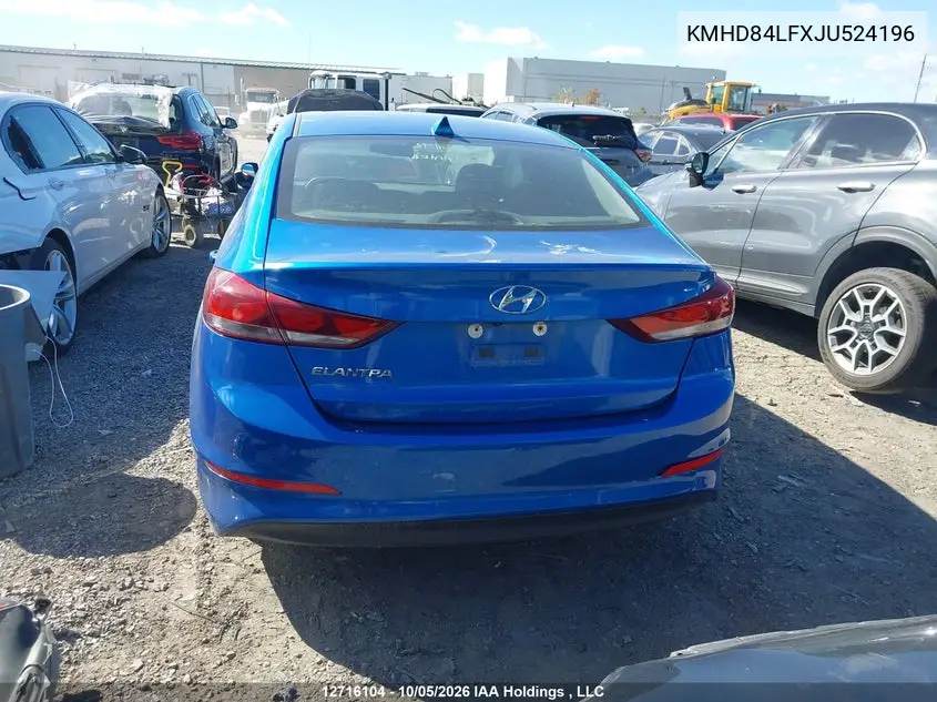 2018 HYUNDAI ELANTRA VIN KMHD84LFXJU524196 — фото 16