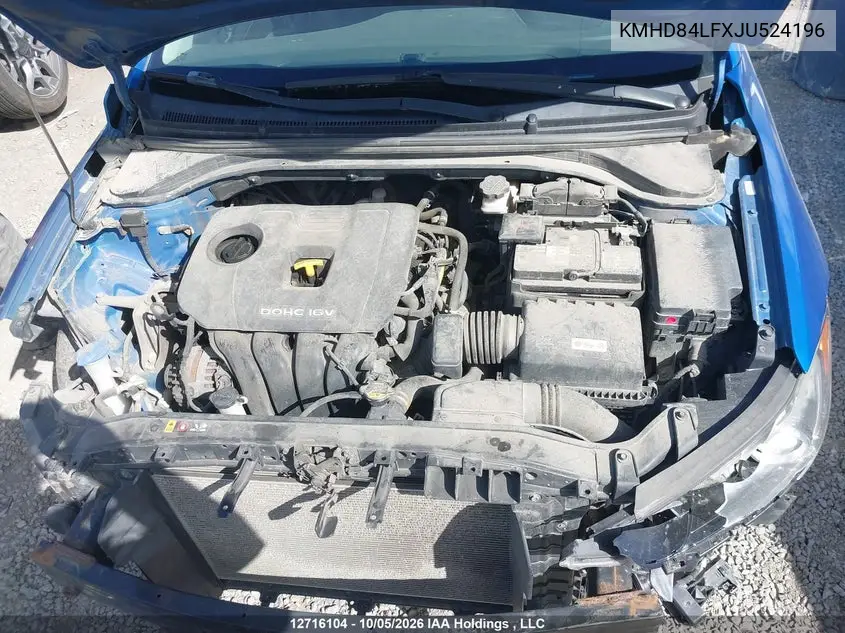 2018 HYUNDAI ELANTRA VIN KMHD84LFXJU524196 — фото 9