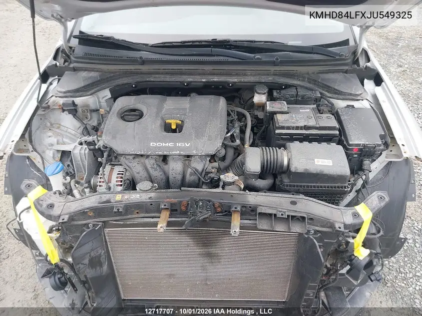 2018 HYUNDAI ELANTRA VIN KMHD84LFXJU549325 — фото 10