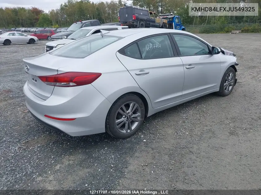 2018 HYUNDAI ELANTRA VIN KMHD84LFXJU549325 — фото 4