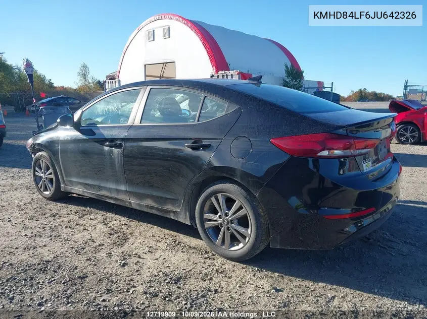 2018 HYUNDAI ELANTRA VIN KMHD84LF6JU642326 — фото 3