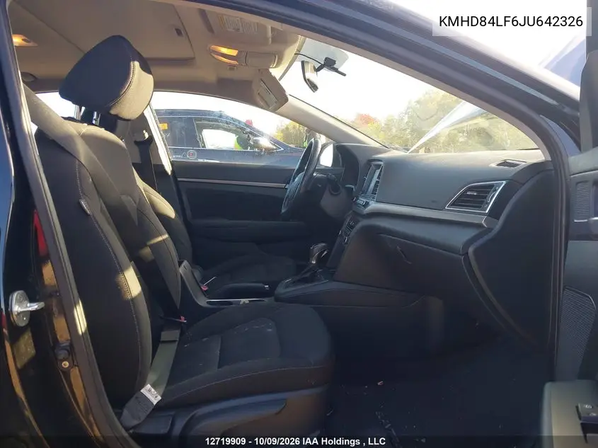 2018 HYUNDAI ELANTRA VIN KMHD84LF6JU642326 — фото 5