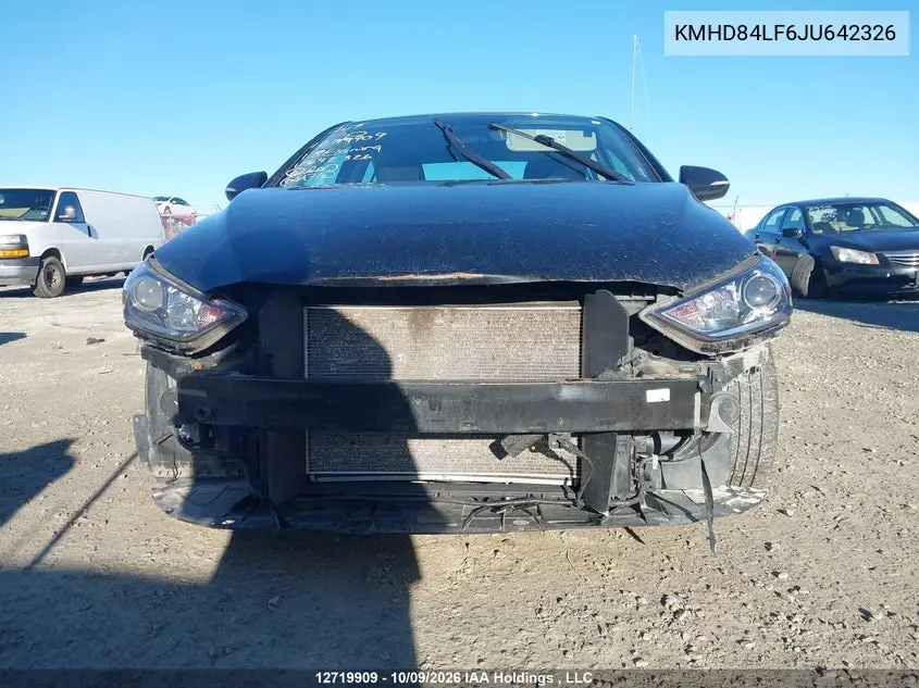 2018 HYUNDAI ELANTRA VIN KMHD84LF6JU642326 — фото 6