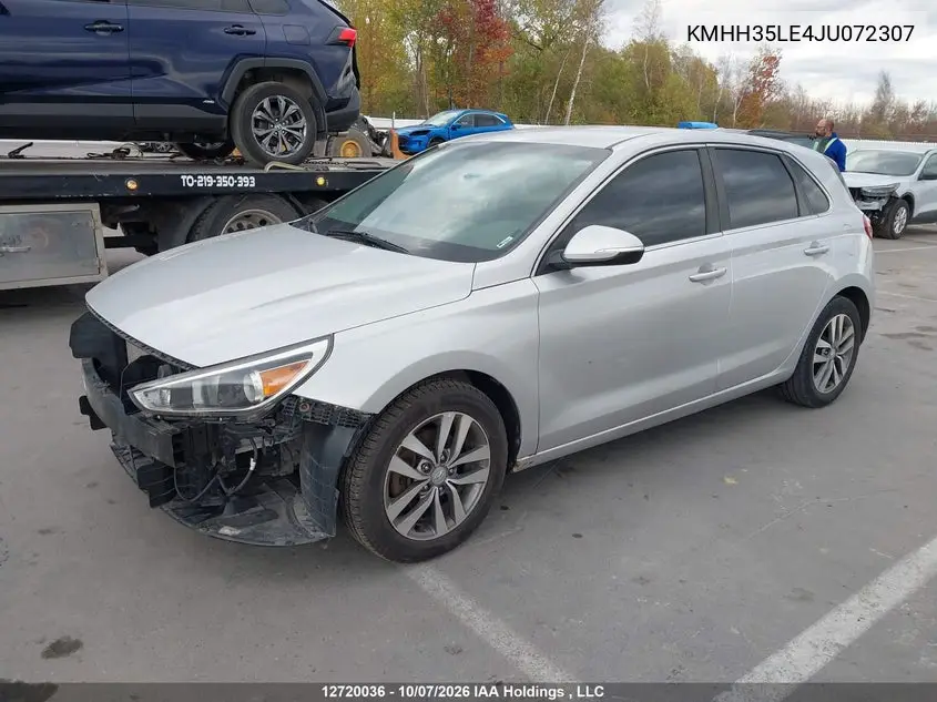 2018 HYUNDAI ELANTRA VIN KMHH35LE4JU072307 — фото 2