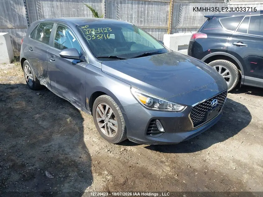 HYUNDAI ELANTRA 2018, VIN KMHH35LE2JU033716