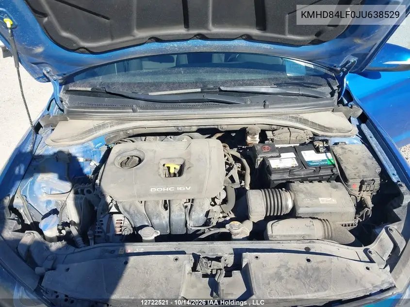 2018 HYUNDAI ELANTRA VIN KMHD84LF0JU638529 — фото 10