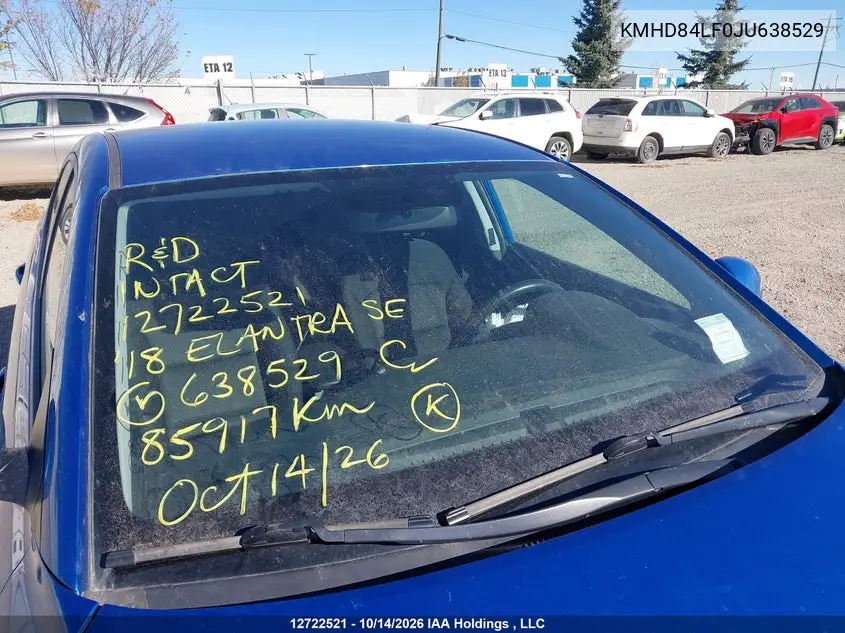 2018 HYUNDAI ELANTRA VIN KMHD84LF0JU638529 — фото 18