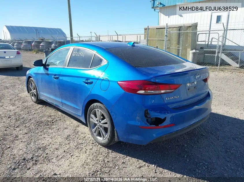 2018 HYUNDAI ELANTRA VIN KMHD84LF0JU638529 — фото 3