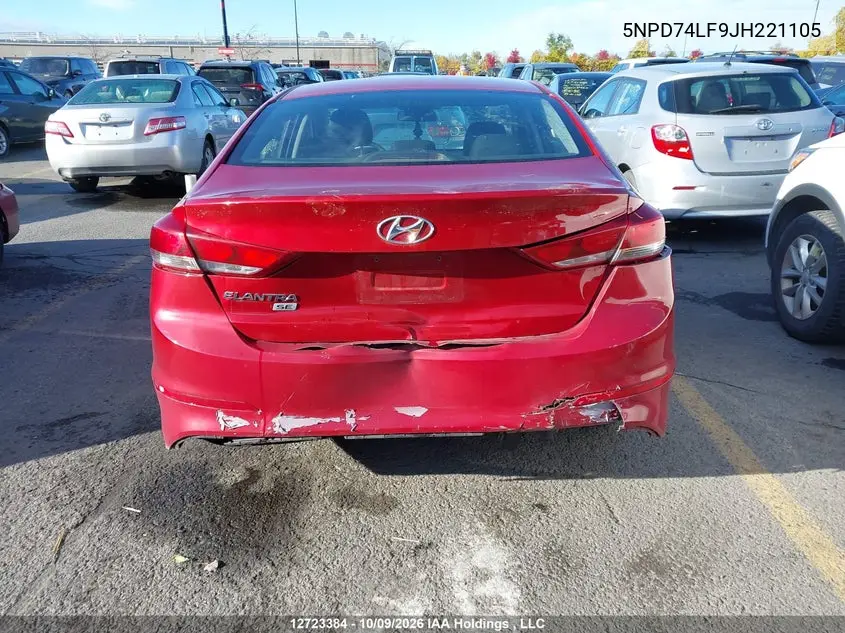 2018 HYUNDAI ELANTRA VIN 5NPD74LF9JH221105 — фото 16