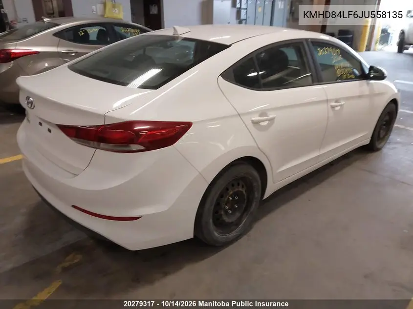 2018 HYUNDAI ELANTRA VIN KMHD84LF6JU558135 — фото 4